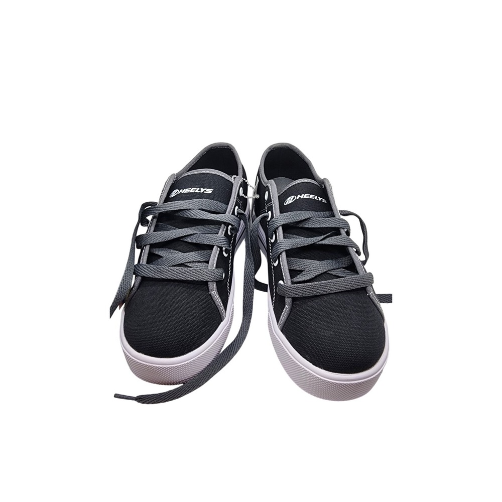 Heelys Mens Canvas Skate Sneakers Size 7 Black Lace Up Convertible Shoes Women 9